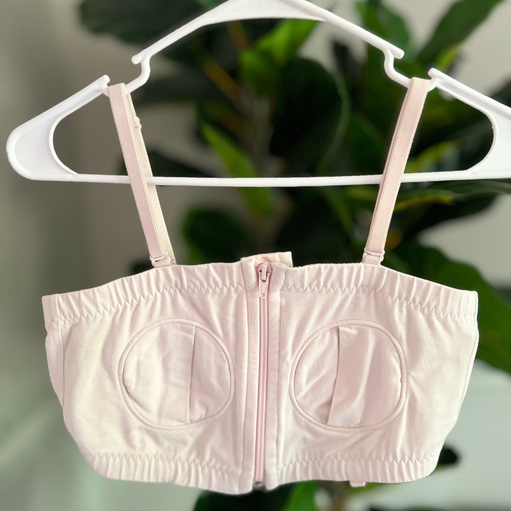 Lansinoh Breasstfeeding pumping bra bralette pink XS-L